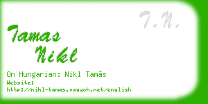 tamas nikl business card