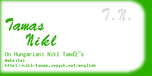 tamas nikl business card